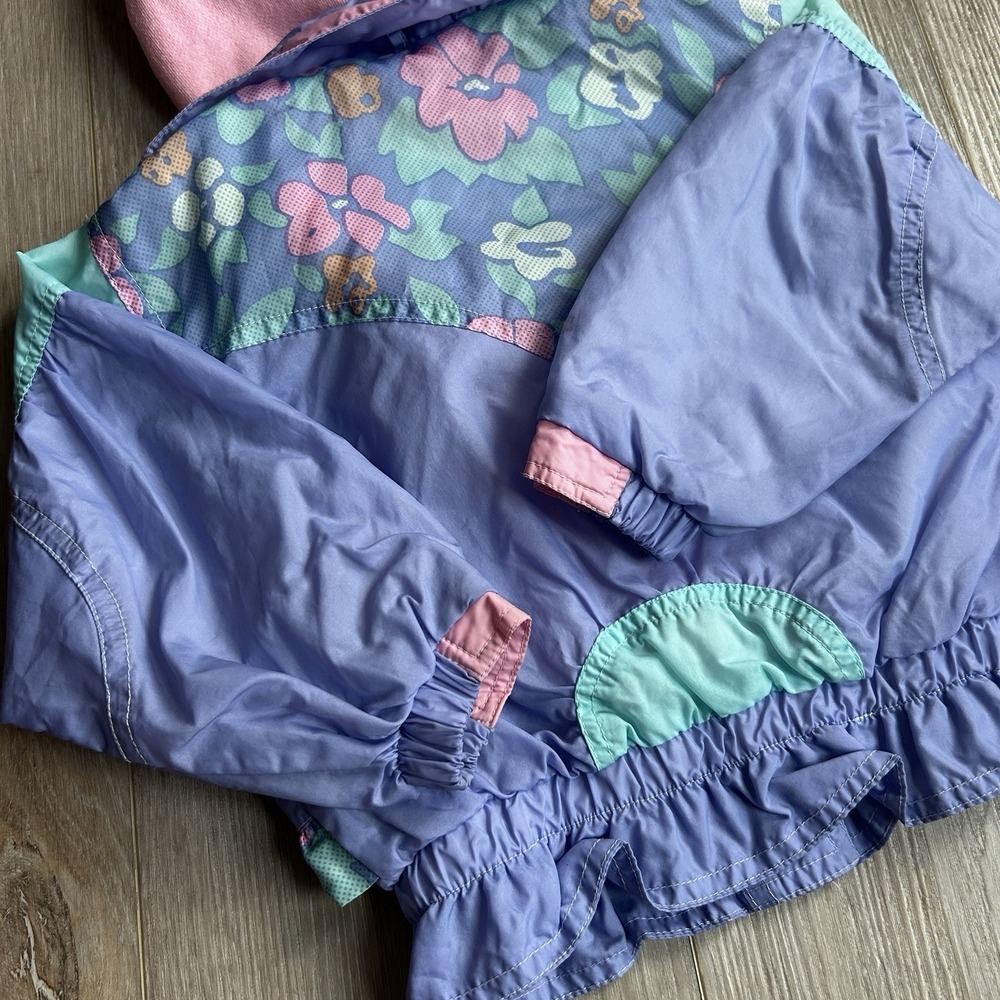 Weestuff Vintage Girls Purple And Pink Floral And Bow Jacket 24M - Picture 8 of 9